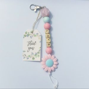 Handmade Silicone “Love” Keychain